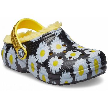 Zuecos Crocs Classic Forro Vacay Vibes Niña Negros Blancos | Mexico 1473JPQJ